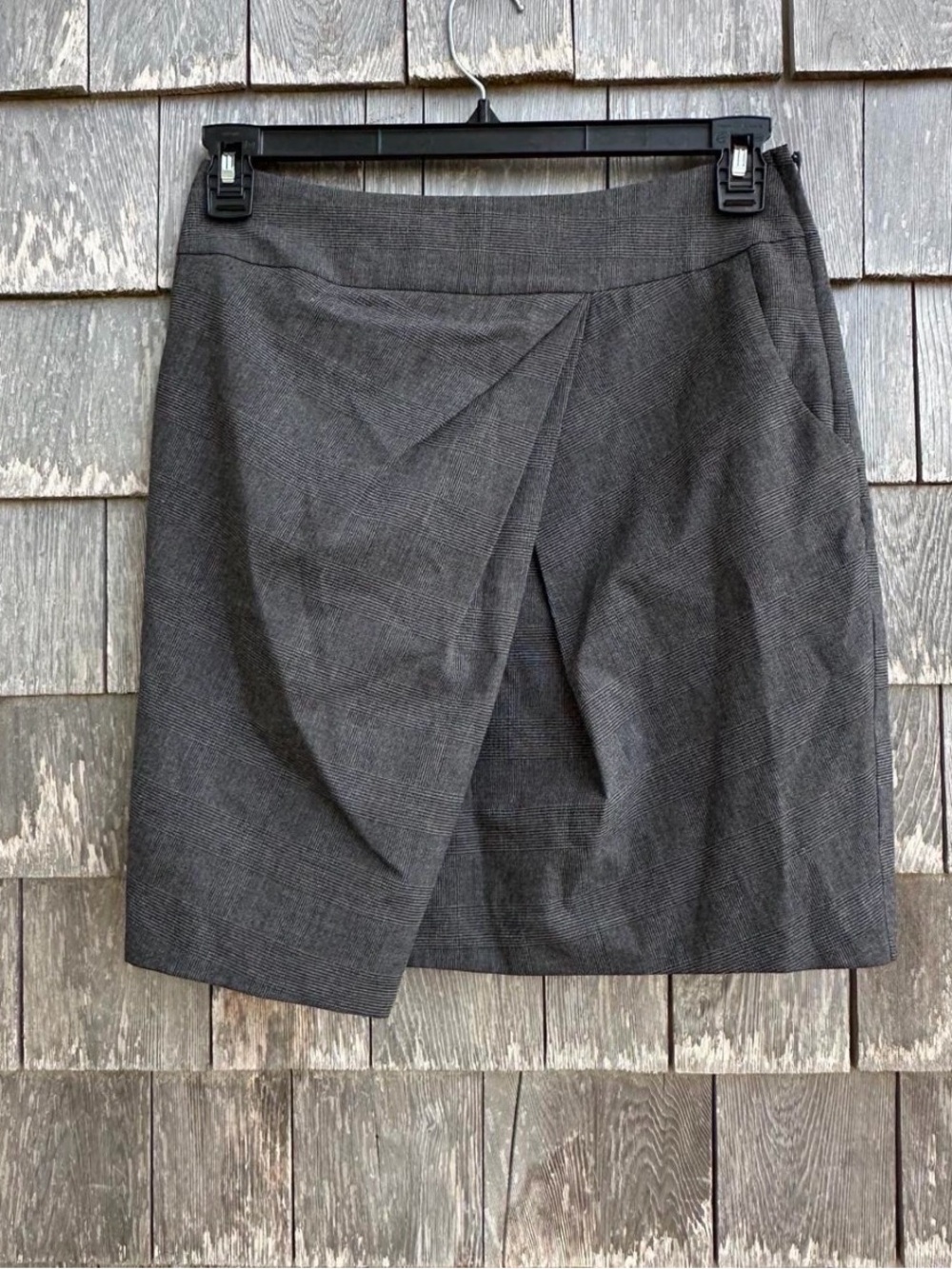 H&M Dark Gray Wrap-Detail Midi Skirt